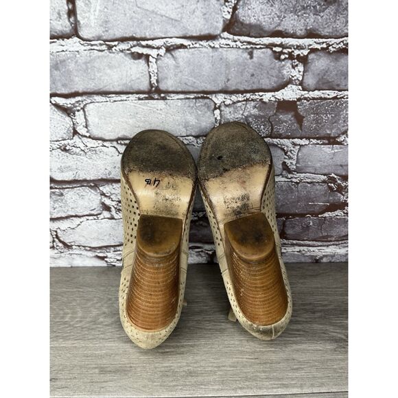 Rag & Bone Margot Tan Beige Suede Dual Zip Perforated Boots Booties Women 36.5EU - Picture 9 of 16